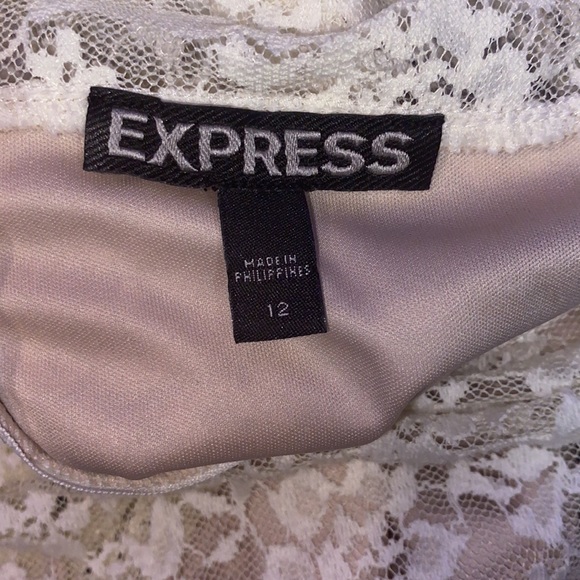 EXPRESS White Lace Dress - SIZE 12 - Picture 6 of 7
